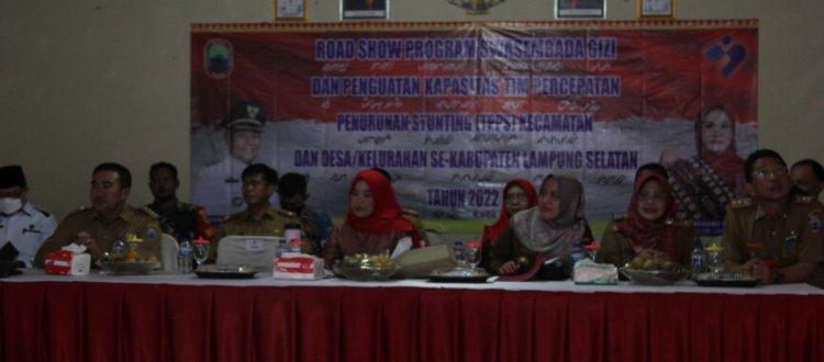 Tim Percepatan Penurunan Stunting Lampung Selatan, Selenggarakan Road Show Program Swasembada Gizi Dan Penguatan Kapasitas Di 17 Kecamatan, Merbau Mataram Menjadi Tuan Rumah Di Hari Ke Dua